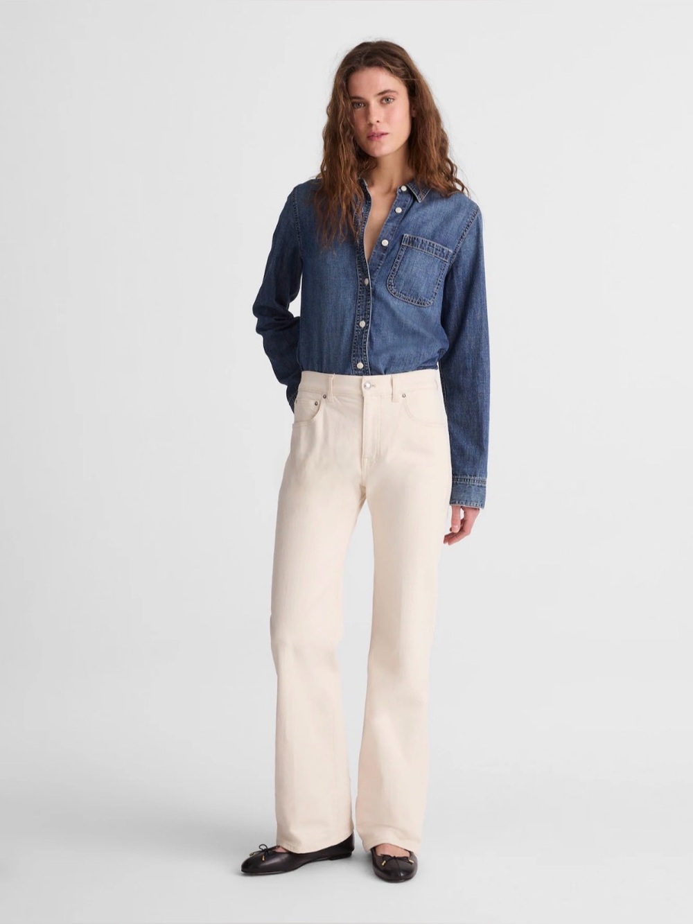Madewell Relaxed Bootcut Jeans Vintage Canvas (Cream) Size 30 NWT